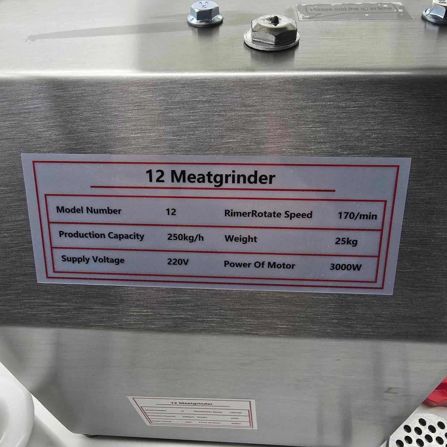 Profesionalna El. Mašina za Mljevenje Mesa