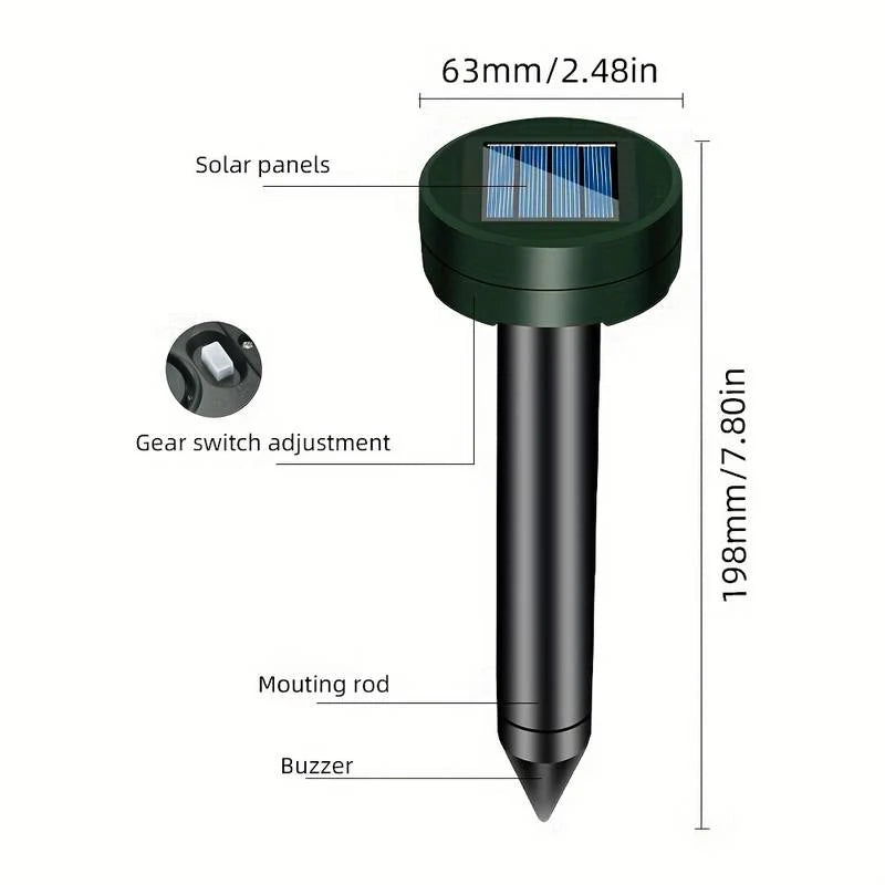 Solarni rastjerivač krtica i zmija – set 2 komada