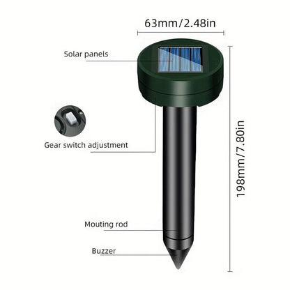 Solarni rastjerivač krtica i zmija – set 2 komada