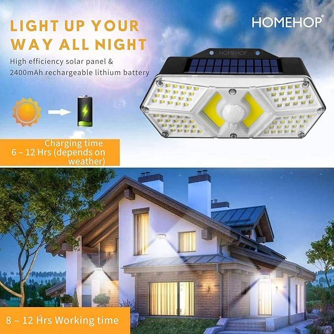 Solarna zidna LED lampa sa senzorom pokreta