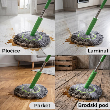 Samocjedivi mop od mikrovlakana