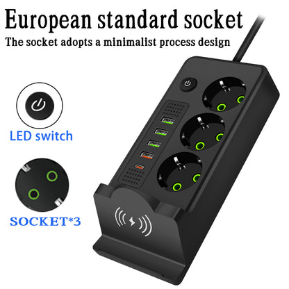 Produžni toranj sa USB priključcima i bežičnim punjenjem