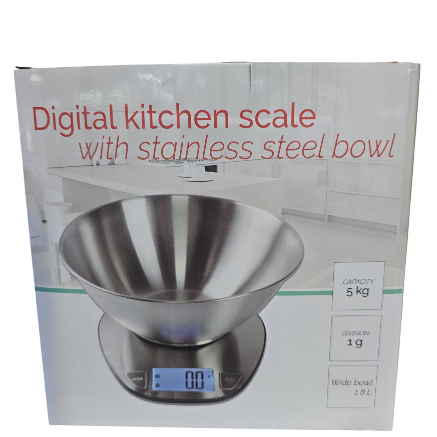 Digitalna kuhinjska vaga do 5 kg sa INOX posudom 1,8 L