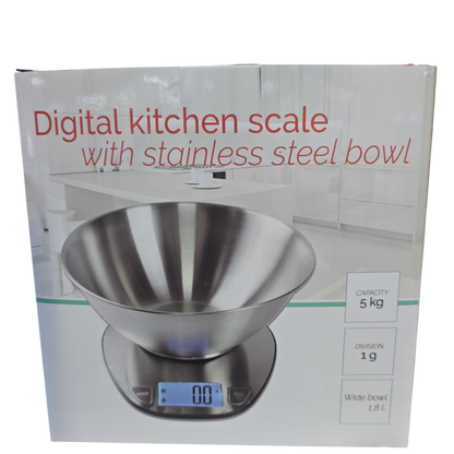 Digitalna kuhinjska vaga do 5 kg sa INOX posudom 1,8 L