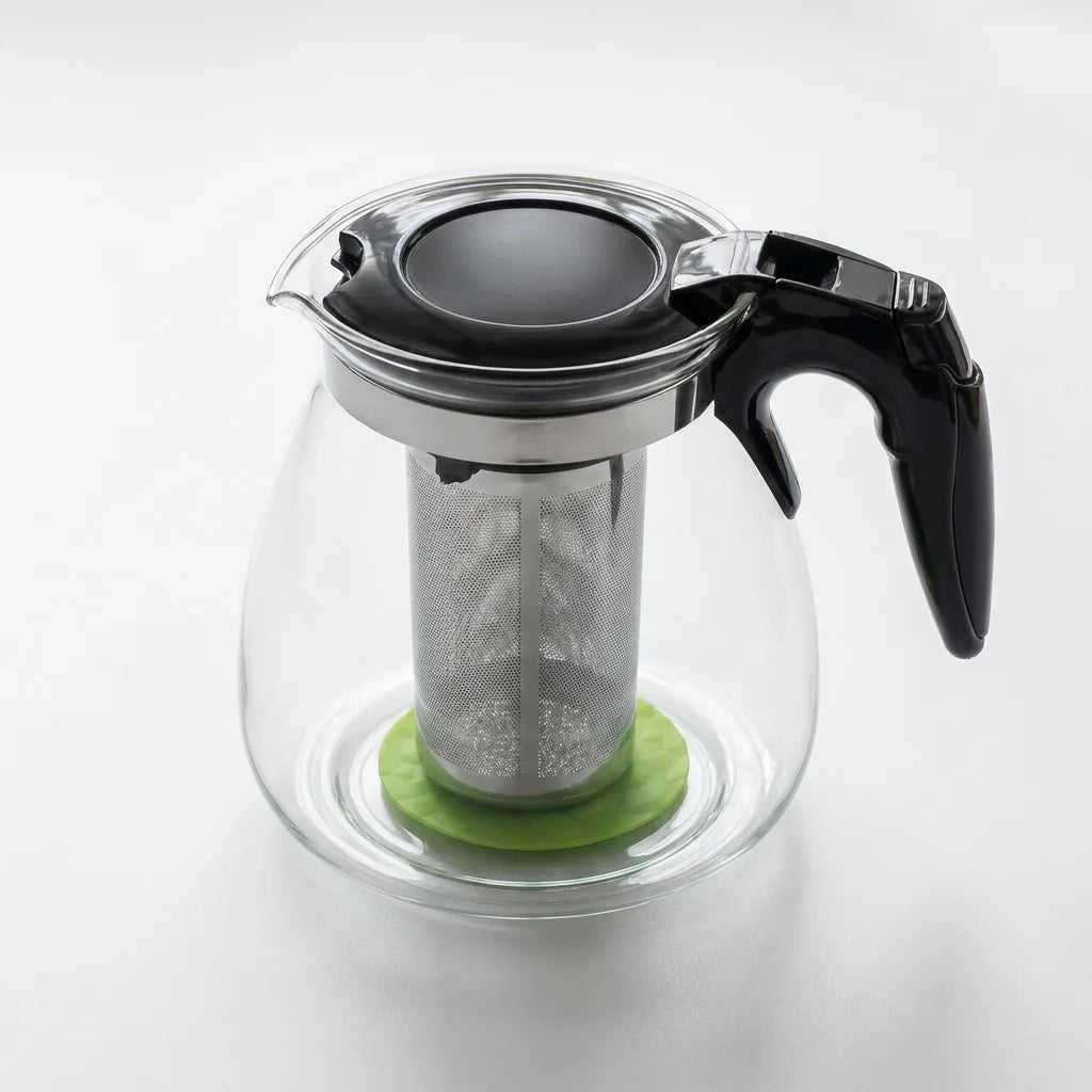 🍵 Stakleni Čajnik 1100 ml sa Metalnim Cjedilom