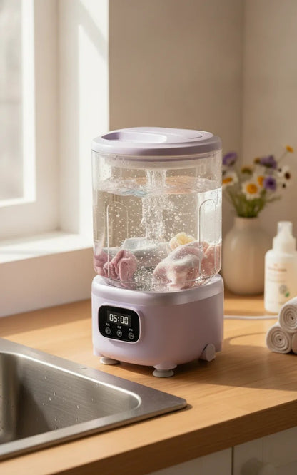 Bežična prenosiva mini veš mašina 0.5 kg sa digitalnim ekranom