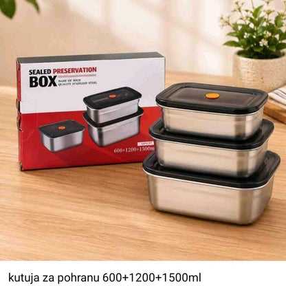 🥡 Set Hermetičkih INOX Posuda – Svježina Zagarantovana!