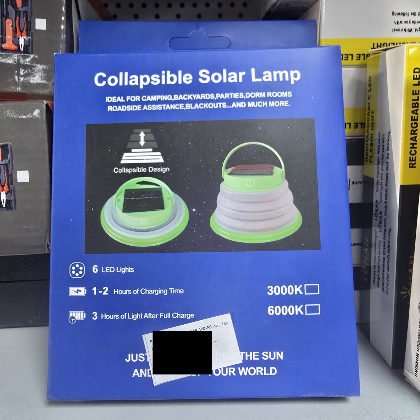 Sklopiva Solarna Kamperska LED Lampa sa 6 Dioda